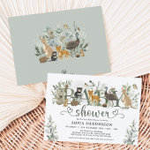 Australische dieren Eucalyptus Greenery Baby showe Kaart