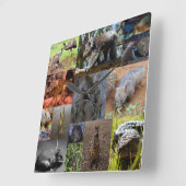 Australische dieren Fotocollage, wandklok (Hoek)