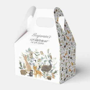 Australische dieren Greenery Eucalyptus Birthday Bedankdoosjes