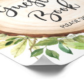 Australische dieren Greenery Shower Guest Book Sig Poster (Hoek)