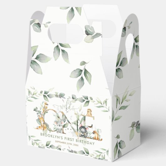 Australische dieren groen 1e verjaardag wild één bedankdoosjes (Geopend)