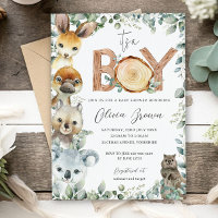Australische Dieren Groen Hout Jongen Baby shower