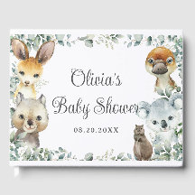 Australische dieren groen neutraal Baby shower