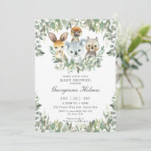 Australische dieren groen neutraal Baby shower Kaart (Staand voorkant)