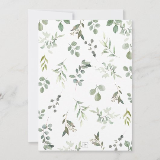 Australische dieren groen neutraal Baby shower Kaart (Achterkant)