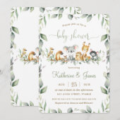 Australische dieren groene baby shower neutraal kaart (Voorkant / Achterkant)