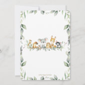 Australische dieren groene baby shower neutraal kaart (Achterkant)