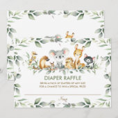 Australische Dieren Groene Luier Raffle Kaart (Voorkant / Achterkant)