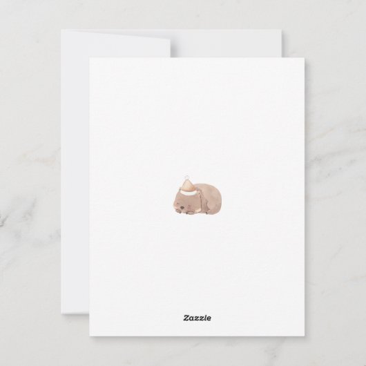 Australische dieren in een kerstboom feestdagenkaart (Achterkant)