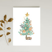 Australische dieren in een kerstboom feestdagenkaart