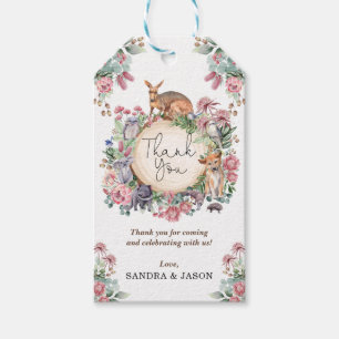 Australische dieren inheemse bloemen baby meisje g cadeaulabel