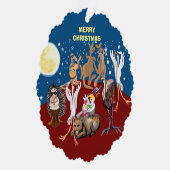 Australische dieren kerstfeest ornament kaart (Rechts)