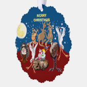 Australische dieren kerstfeest ornament kaart (Links)