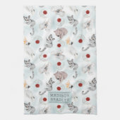 Australische dieren kletsen Waterverf op maat Theedoek (Verticaal)