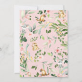 Australische dieren Koala Pink Floral Girl Birthda Kaart (Achterkant)