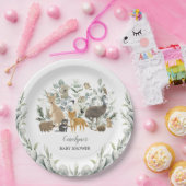 Australische dieren Leafy Eucalyptus Baby shower Papieren Bordje (Feest)