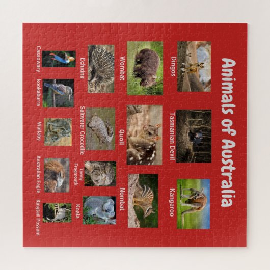 Australische dieren legpuzzel (Horizontaal)
