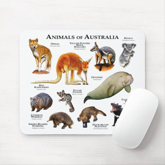 Australische dieren muismat (Met muis)