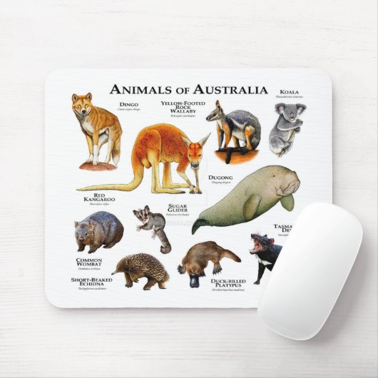 Australische dieren muismat (Met muis)