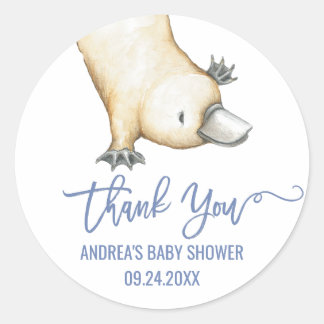 Australische dieren | Platypus - Hartelijk dank Ronde Sticker