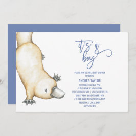 Australische dieren Platypus Het is een Baby showe Kaart