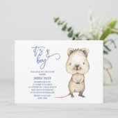 Australische dieren | Quokka Het is een Jongen Bab Kaart (Staand voorkant)