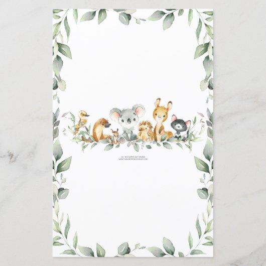 Australische dieren raden het juiste prijsspel (Achterkant)