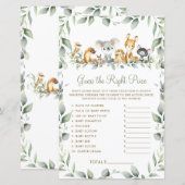 Australische dieren raden het juiste prijsspel (Voorkant / Achterkant)