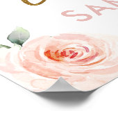 Australische dieren Roze Floral Baby shower Welkom Poster (Hoek)