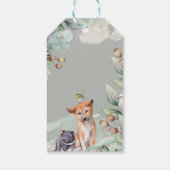 Australische dieren rustieke groene douche cadeaulabel (Achterkant)