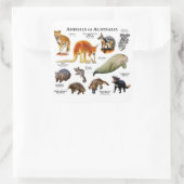 Australische dieren vierkante sticker (Tas)