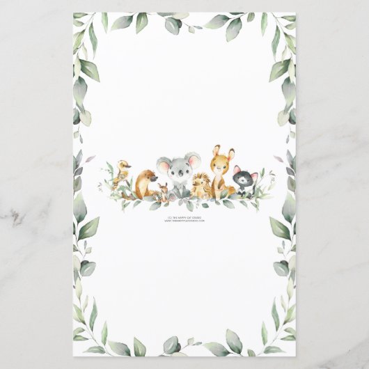 Australische dieren wensen Baby (Achterkant)