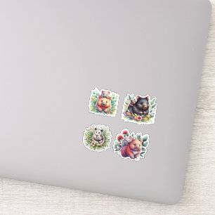Australische Dieren Wombats en Opossums Sticker