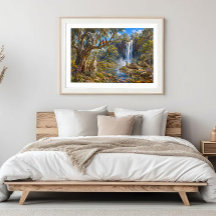 Australische dierenwatervalposter 20x16