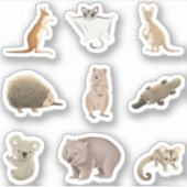 Australische dierlijke Stickers (Voorkant)