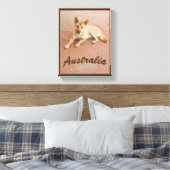 Australische dingo canvas print (Insitu (Slaapkamer))