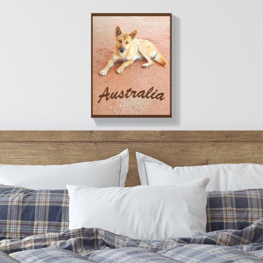 Australische dingo canvas print (Insitu (Slaapkamer))