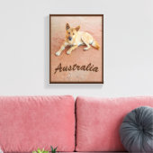 Australische dingo canvas print (Insitu (Woonkamer))