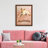 Australische dingo canvas print (Insitu (Woonkamer))