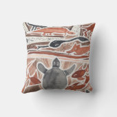 Australische dromen - Mythische dieren schildpad Kussen (Achterkant)