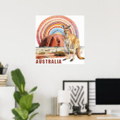 Australische elementen digitale kunst poster (Thuiskantoor)