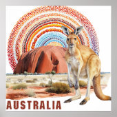 Australische elementen digitale kunst poster (Voorkant)