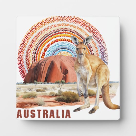 Australische elementen digitale kunst tafelblad fotoplaat (Voorkant)