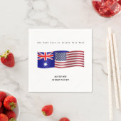 Australische en Amerikaanse vlag toevoegen tekst Servet (Insitu)