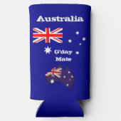 Australische en G-day Mate Coler / Australische vl Seltzer Blikjeskoeler (Achterkant)