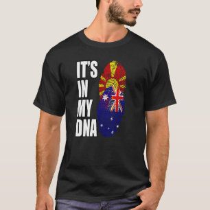Australische en Macedonische Mix DNA-erfgoedvlag T-shirt