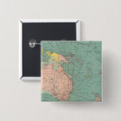 Australische en Polynesiaanse havens Vierkante Button 5,1 Cm (Voorkant /achterkant)