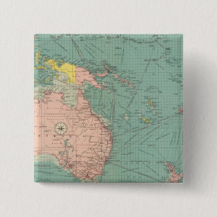 Australische en Polynesiaanse havens Vierkante Button 5,1 Cm