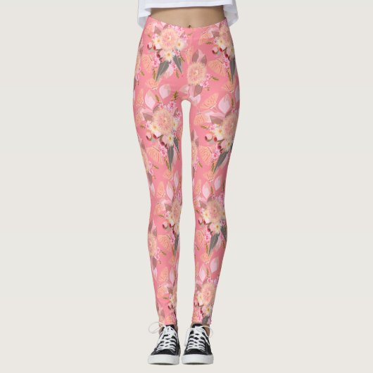 Australische eucalyptus Blooms Leggings (Voorkant)