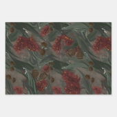 Australische eucalyptus flesborstel bloemig inpakpapier vel (Voorkant 3)